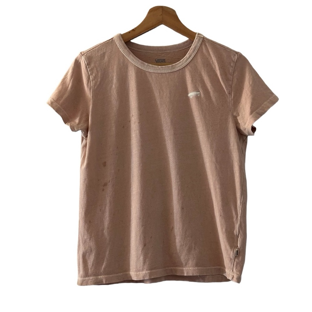Van’s Pink embroidered distressed Size Medium T-Shirt